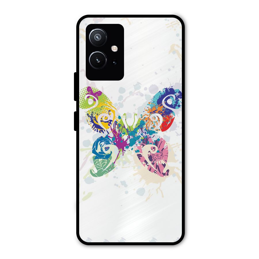 Abstract Butterfly Metal Back Case for Vivo Y75 5G