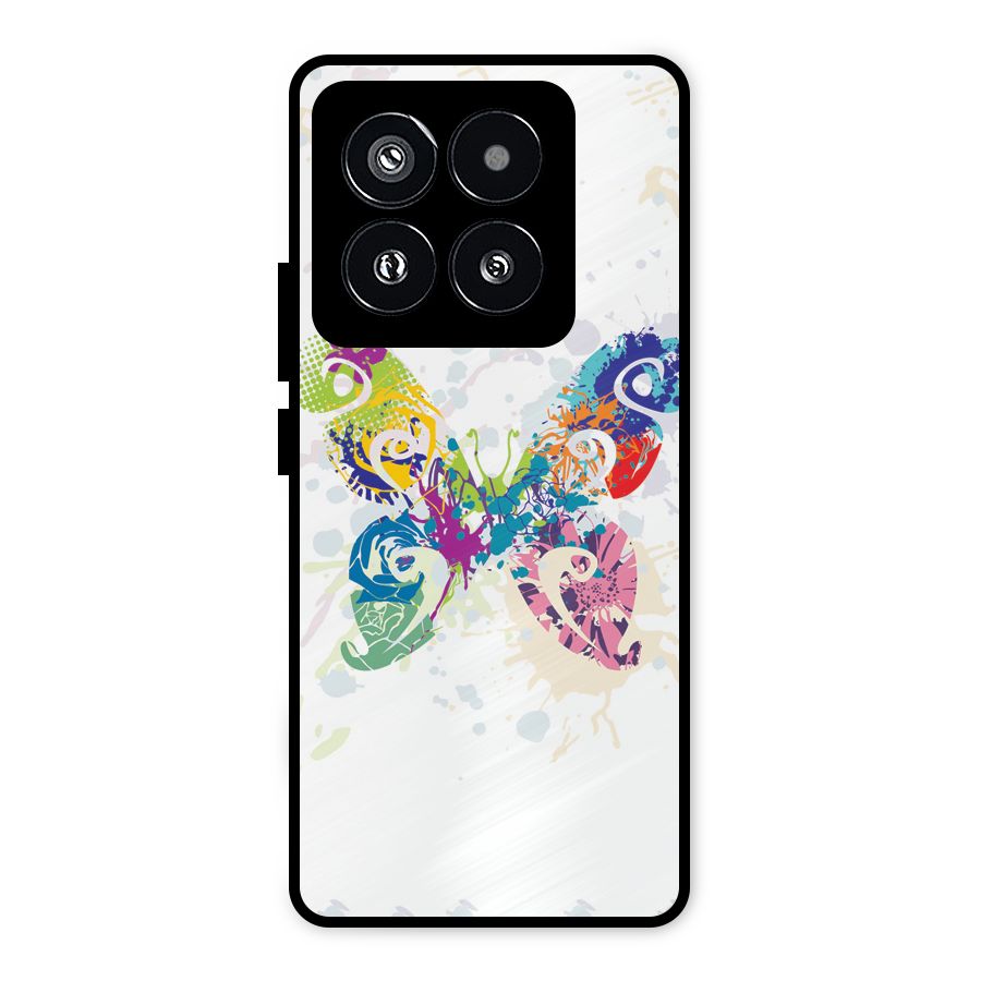Abstract Butterfly Metal Back Case for Xiaomi 14 Pro