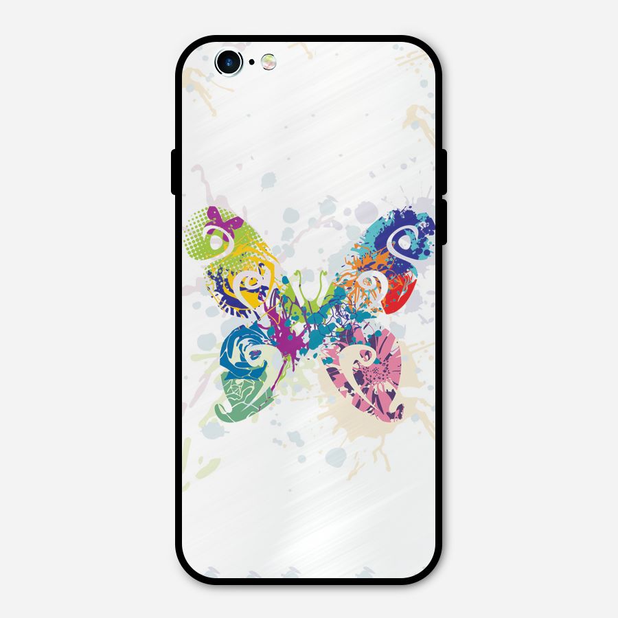 Abstract Butterfly Metal Back Case for iPhone 6 6s