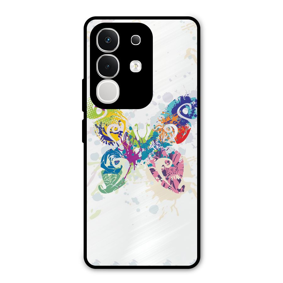 Abstract Butterfly Metal Back Case for iQOO Z10x