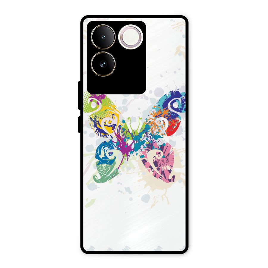 Abstract Butterfly Metal Back Case for iQOO Z7 Pro
