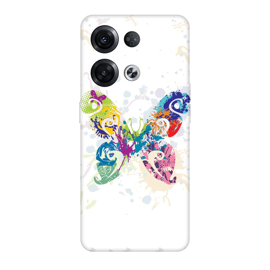 Abstract Butterfly Original Polycarbonate Back Case for Oppo Reno8 Pro 5G