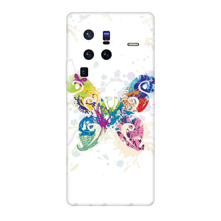 Abstract Butterfly Original Polycarbonate Back Case for Vivo X80