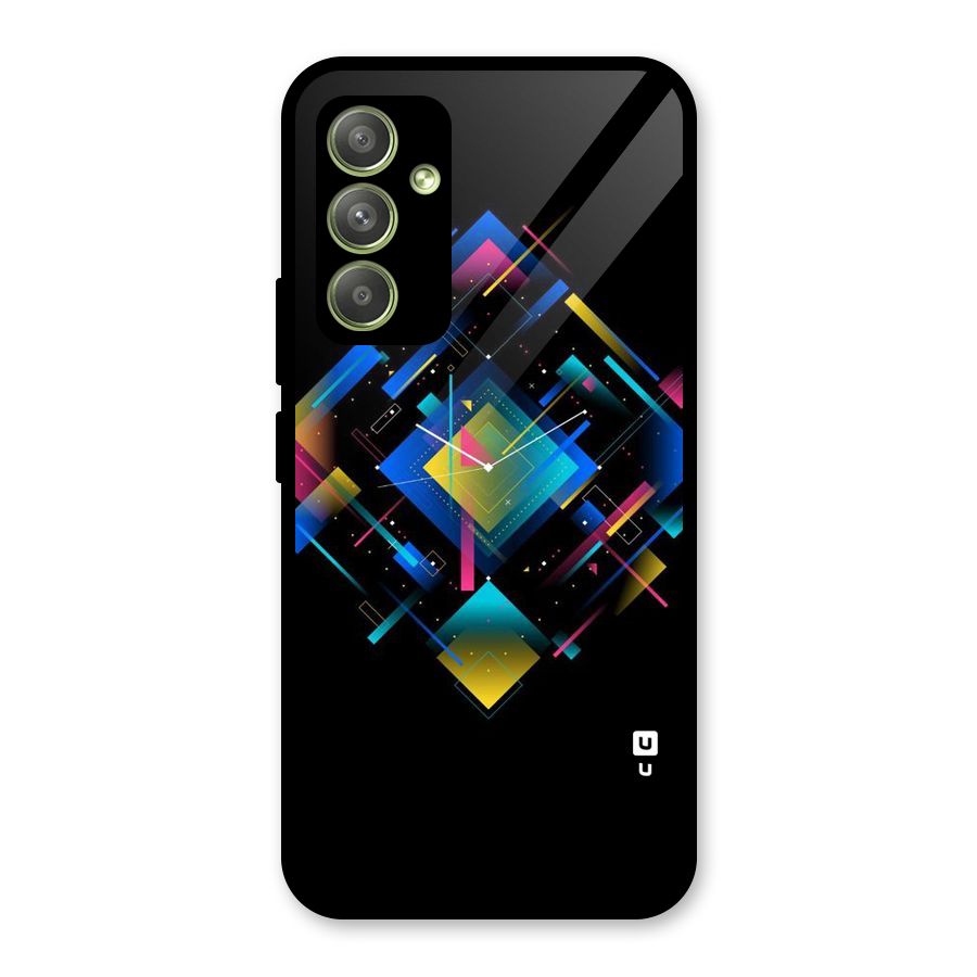 Abstract Clock Glass Back Case for Galaxy A54