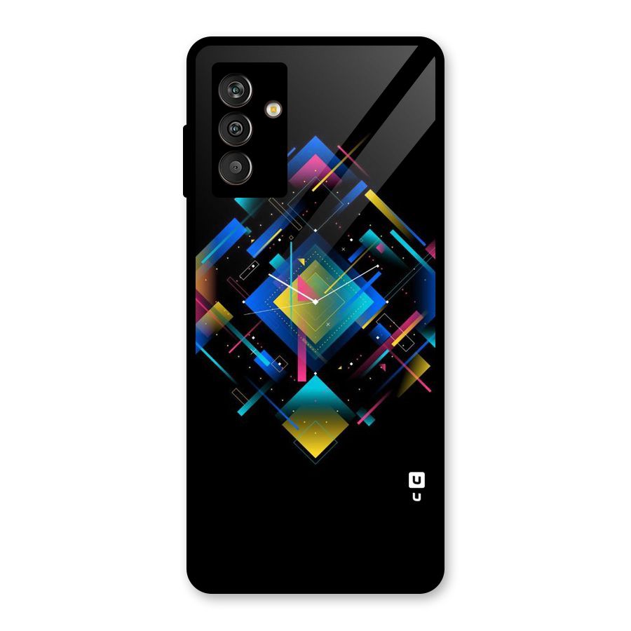 Abstract Clock Glass Back Case for Galaxy M13