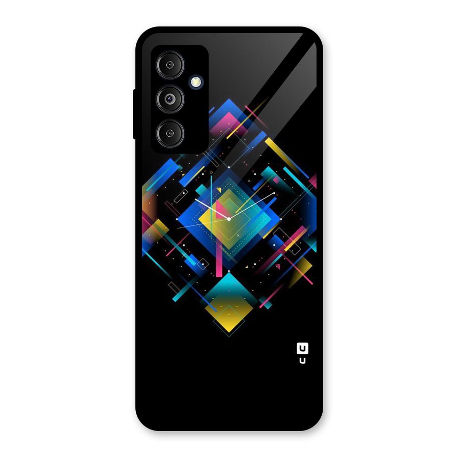 Abstract Clock Glass Back Case for Galaxy M14 5G