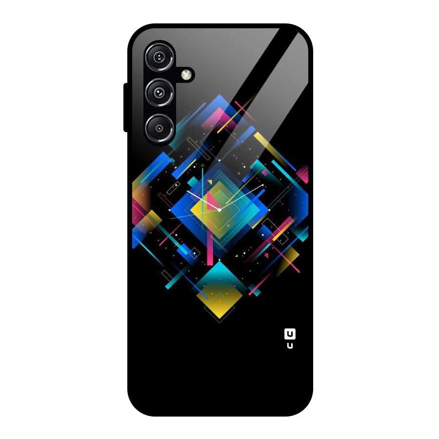Abstract Clock Glass Back Case for Galaxy M34 5G