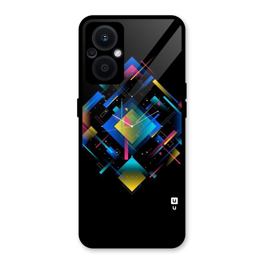 Abstract Clock Glass Back Case for Oppo F21s Pro 5G