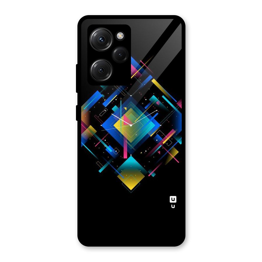 Abstract Clock Glass Back Case for Poco X5 Pro