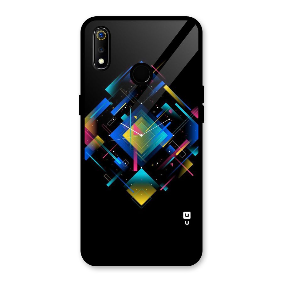 Abstract Clock Glass Back Case for Realme 3i