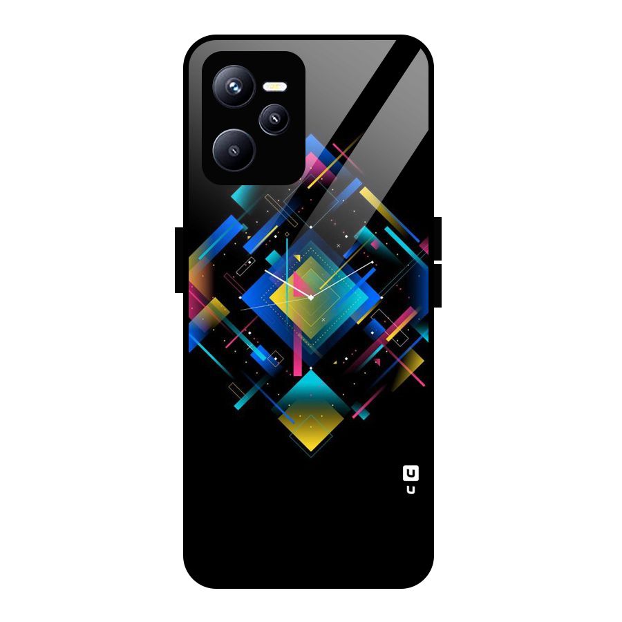 Abstract Clock Glass Back Case for Realme C35