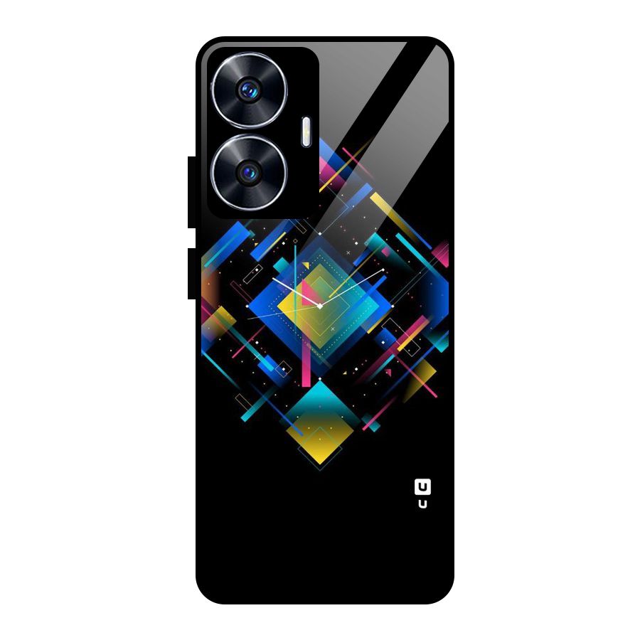 Abstract Clock Glass Back Case for Realme Narzo N55