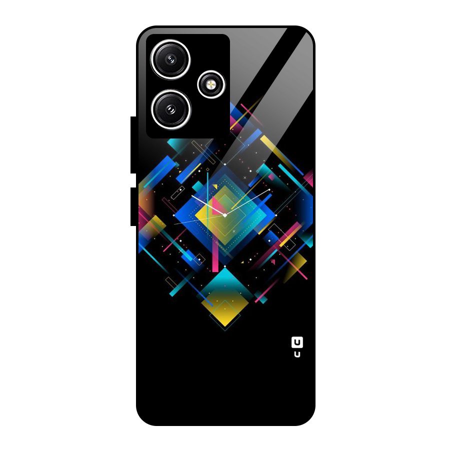 Abstract Clock Glass Back Case for Redmi 12 5G