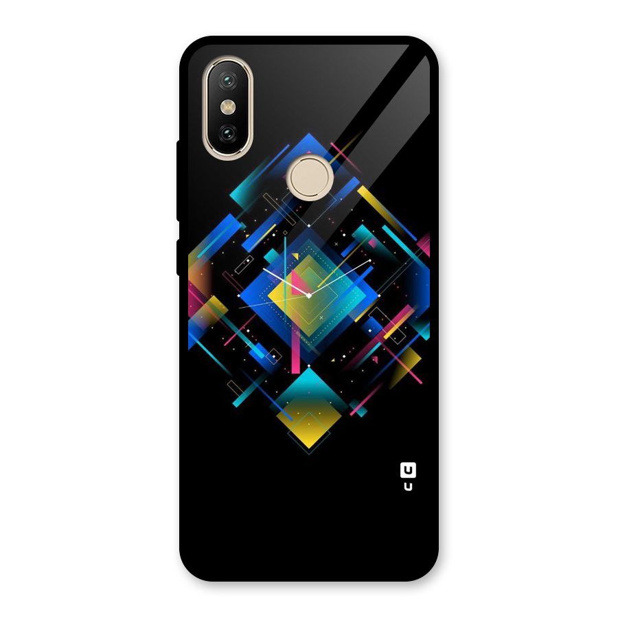 Abstract Clock Glass Back Case for Redmi A2