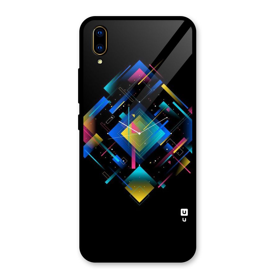 Abstract Clock Glass Back Case for Vivo V11 Pro
