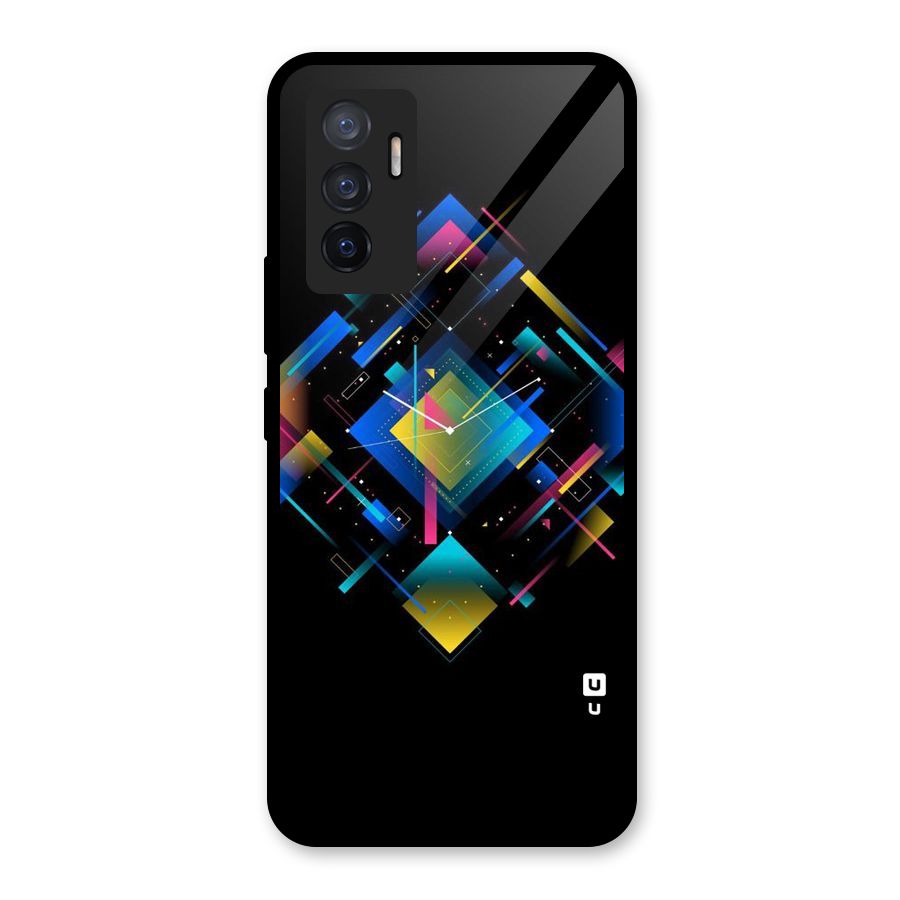 Abstract Clock Glass Back Case for Vivo V23e