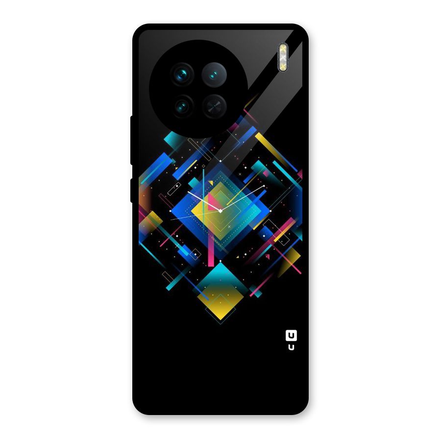 Abstract Clock Glass Back Case for Vivo X90