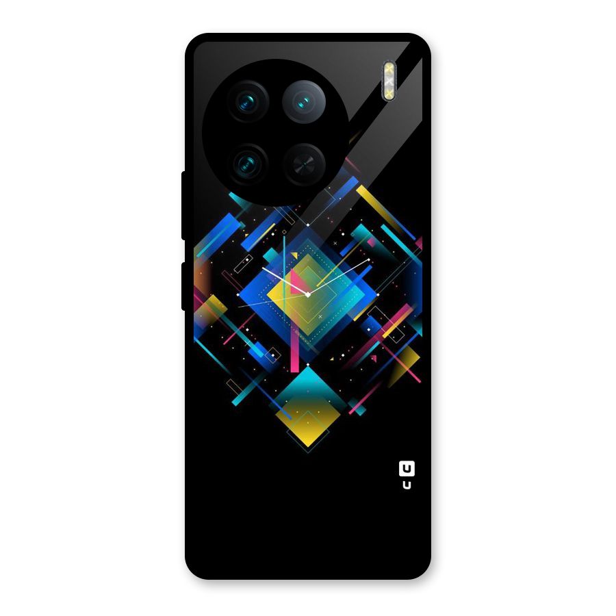Abstract Clock Glass Back Case for Vivo X90 Pro