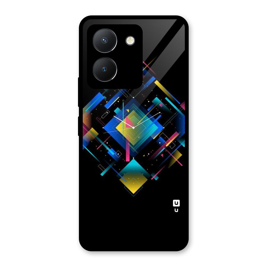 Abstract Clock Glass Back Case for Vivo Y36
