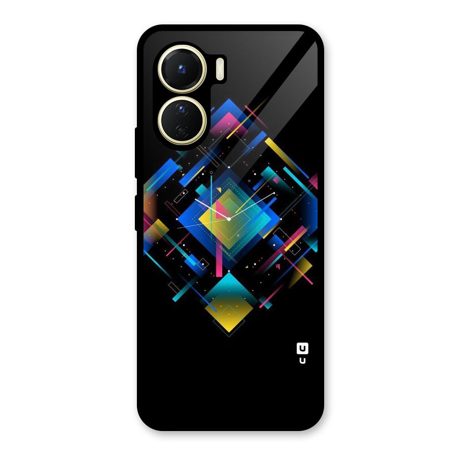 Abstract Clock Glass Back Case for Vivo Y56