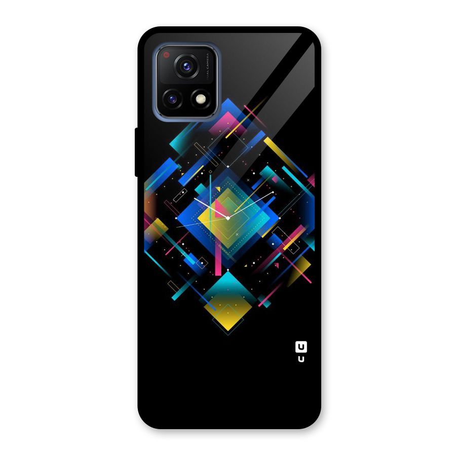 Abstract Clock Glass Back Case for Vivo Y72 5G