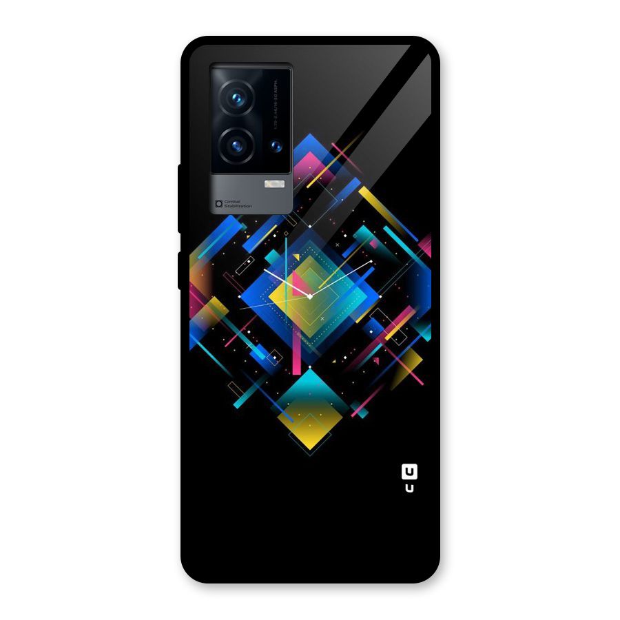Abstract Clock Glass Back Case for iQOO 9 5G