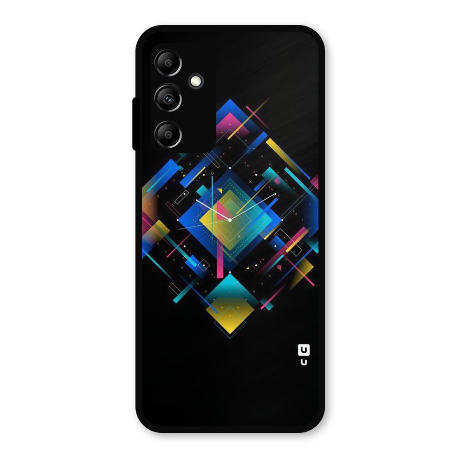 Abstract Clock Metal Back Case for Galaxy A14 5G