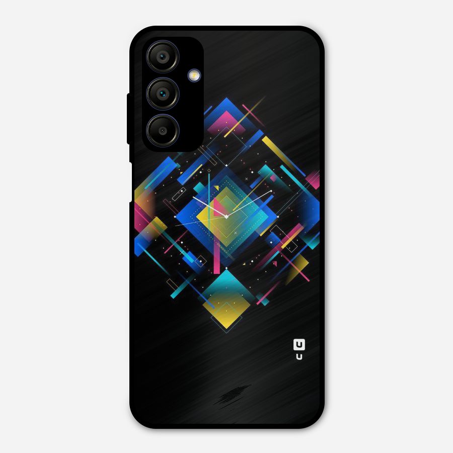 Abstract Clock Metal Back Case for Galaxy A15 5G