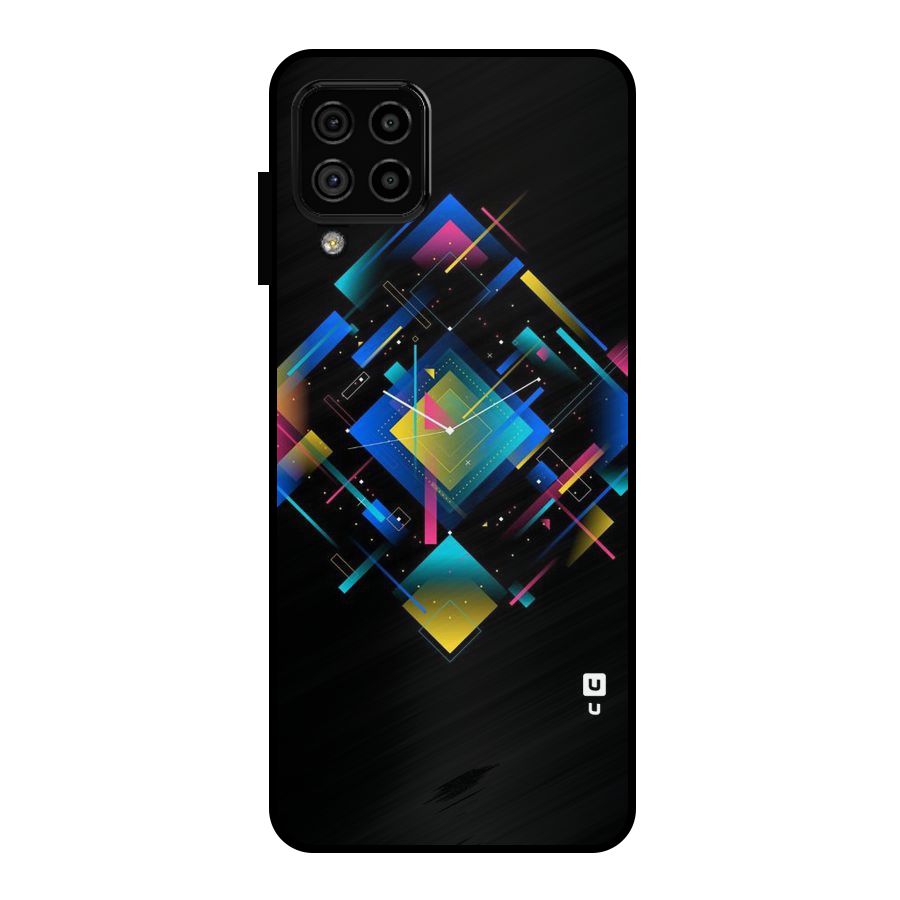 Abstract Clock Metal Back Case for Galaxy A22 4G