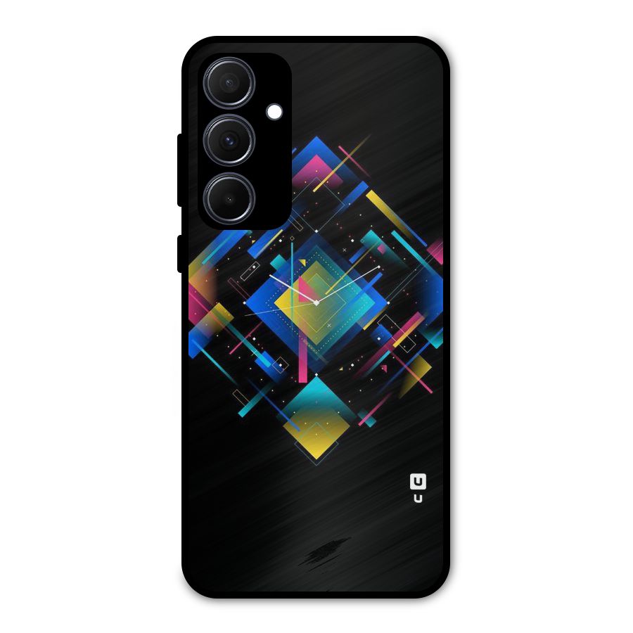 Abstract Clock Metal Back Case for Galaxy A35