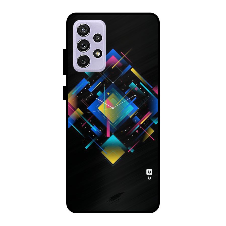 Abstract Clock Metal Back Case for Galaxy A72