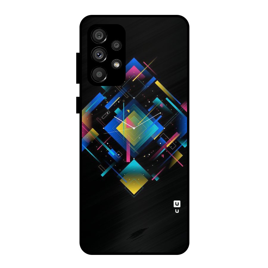 Abstract Clock Metal Back Case for Galaxy A73 5G