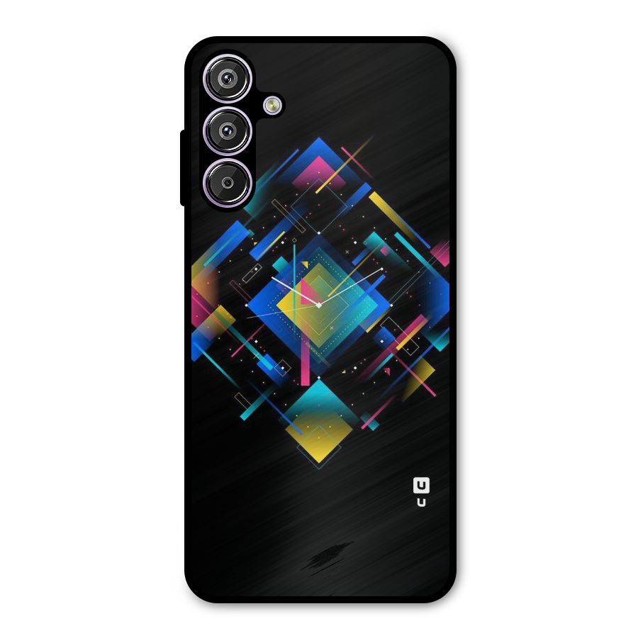 Abstract Clock Metal Back Case for Galaxy F15