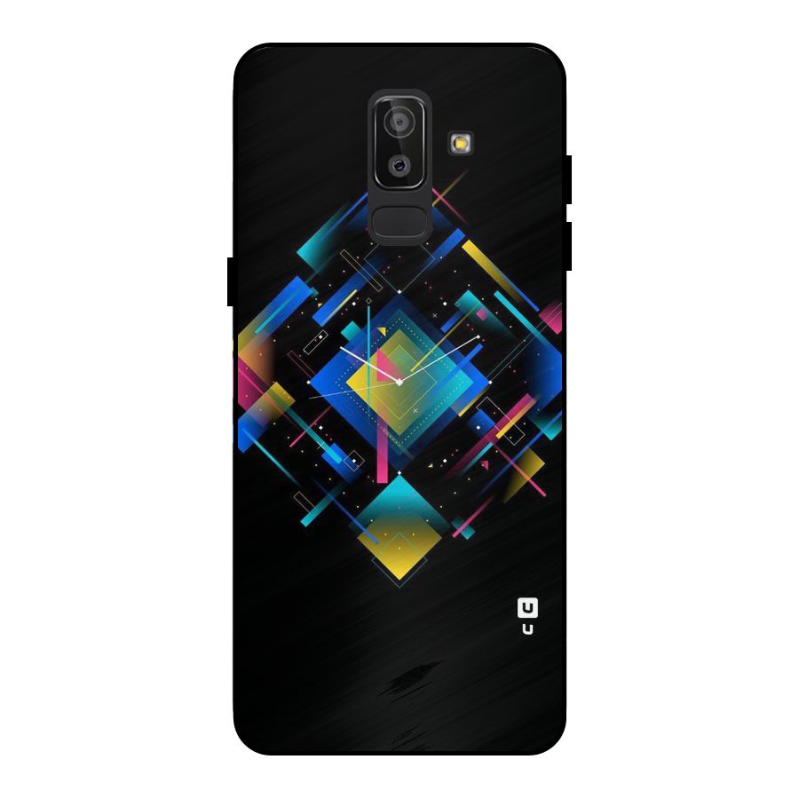 Abstract Clock Metal Back Case for Galaxy J8