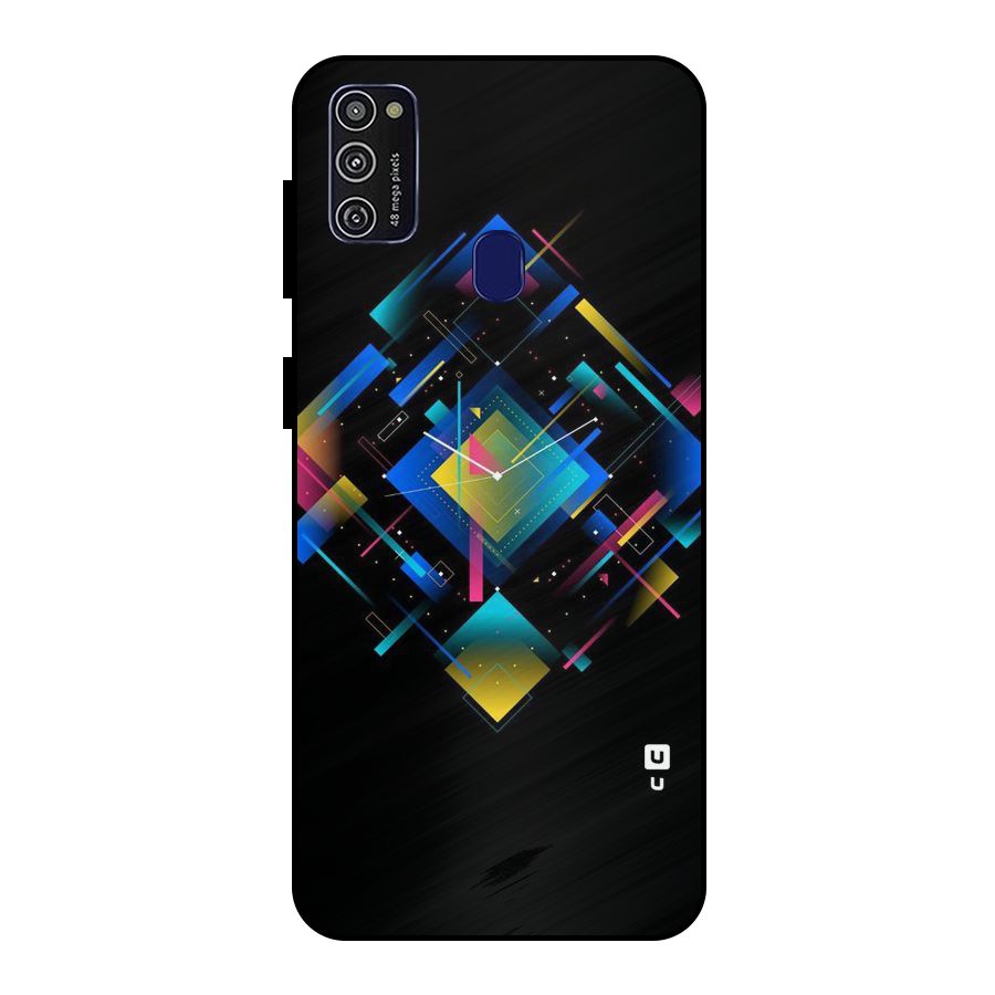 Abstract Clock Metal Back Case for Galaxy M21