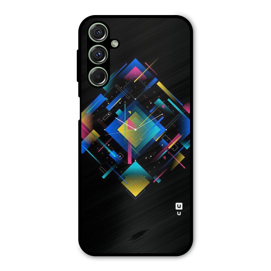 Abstract Clock Metal Back Case for Galaxy M34