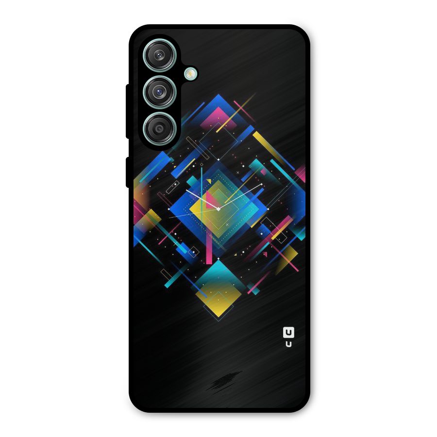 Abstract Clock Metal Back Case for Galaxy M55 5G