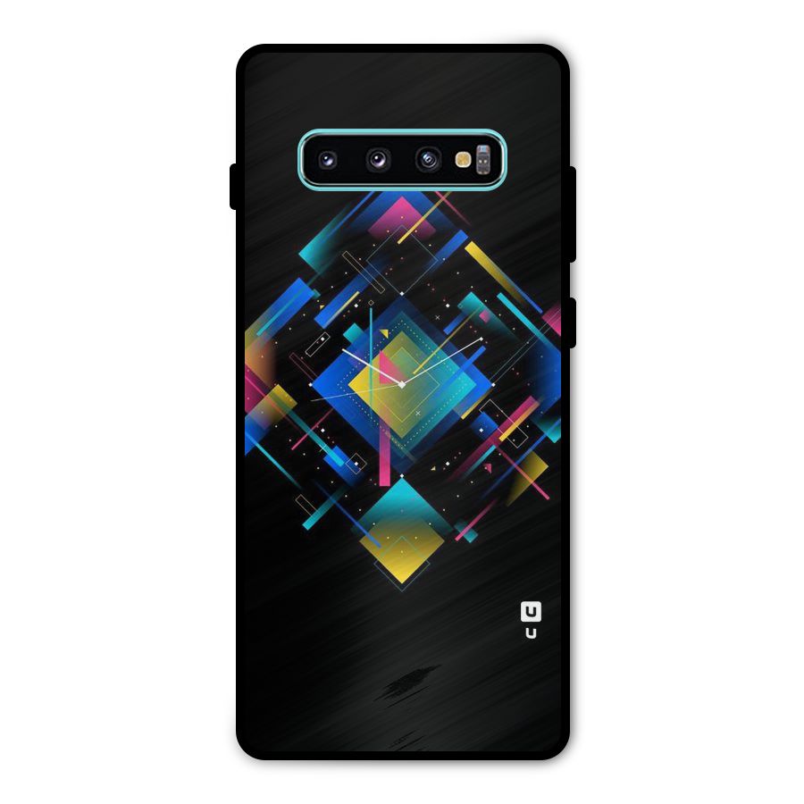 Abstract Clock Metal Back Case for Galaxy S10 Plus