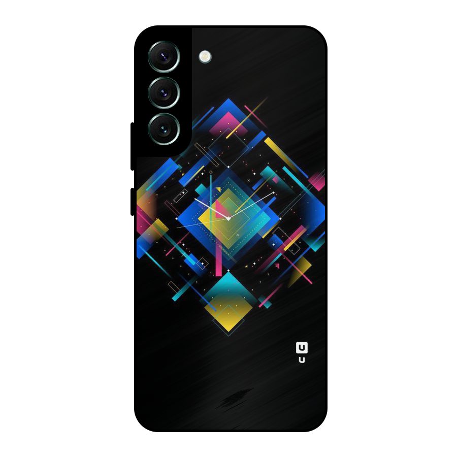 Abstract Clock Metal Back Case for Galaxy S22 Plus 5G