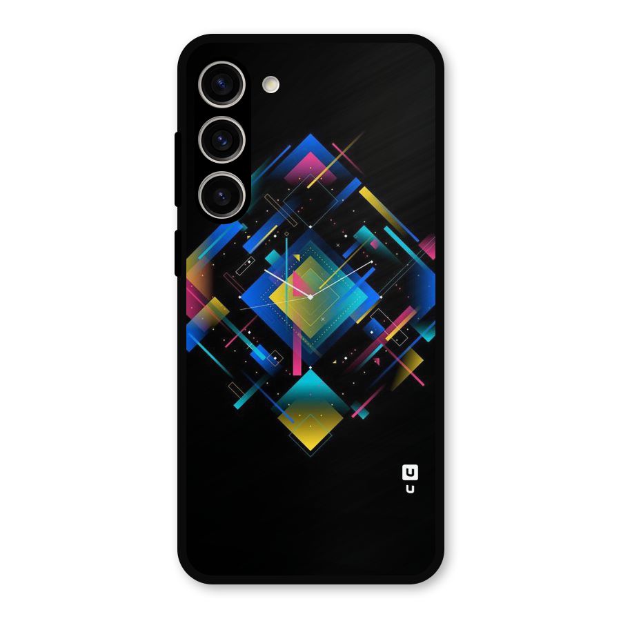 Abstract Clock Metal Back Case for Galaxy S23 Plus