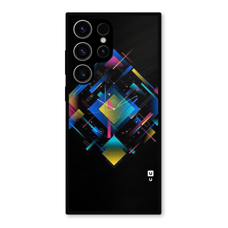 Abstract Clock Metal Back Case for Galaxy S23 Ultra