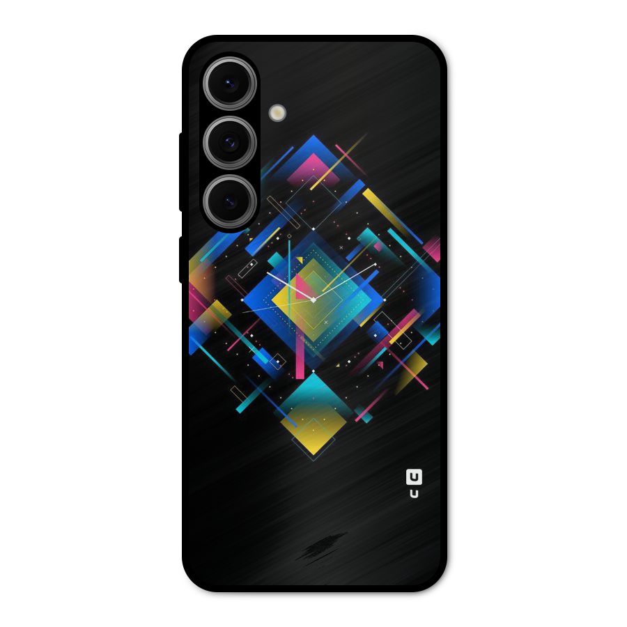 Abstract Clock Metal Back Case for Galaxy S24 FE