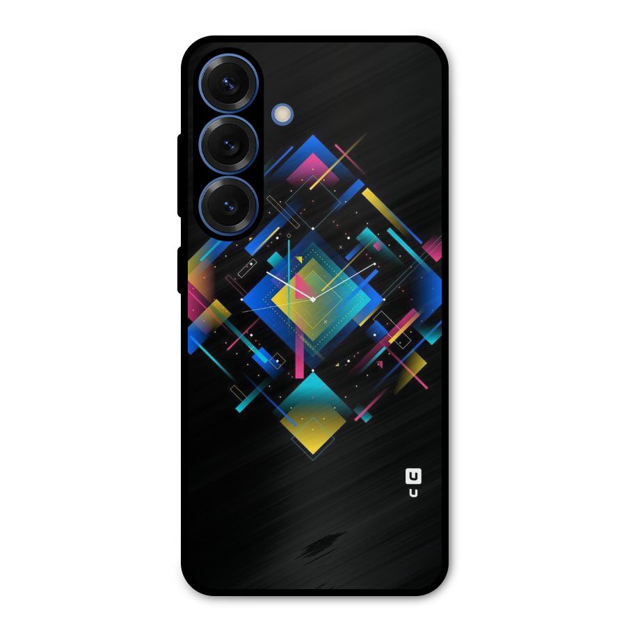 Abstract Clock Metal Back Case for Galaxy S25