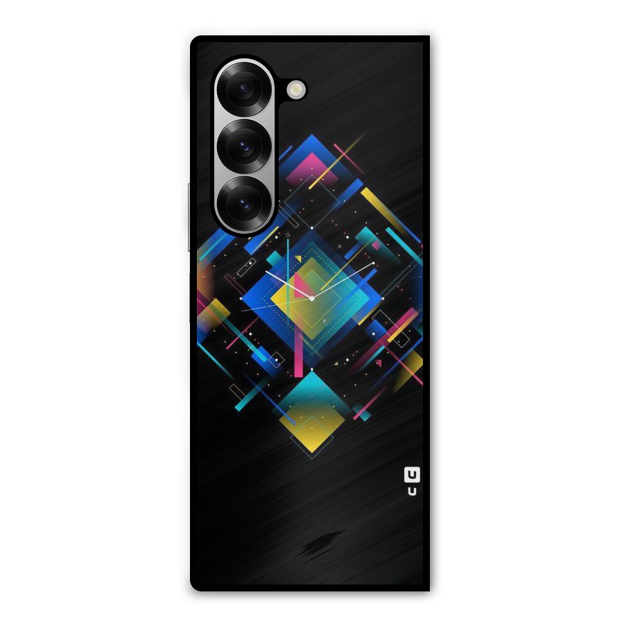 Abstract Clock Metal Back Case for Galaxy Z Fold6