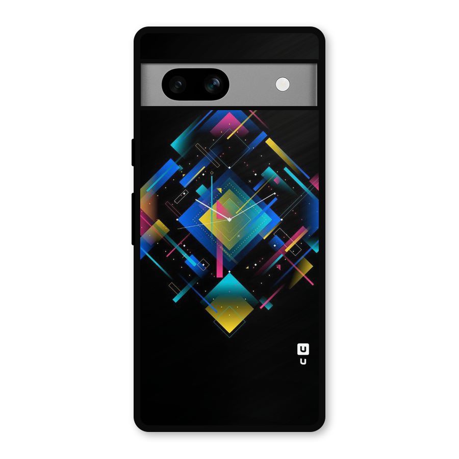 Abstract Clock Metal Back Case for Google Pixel 7a