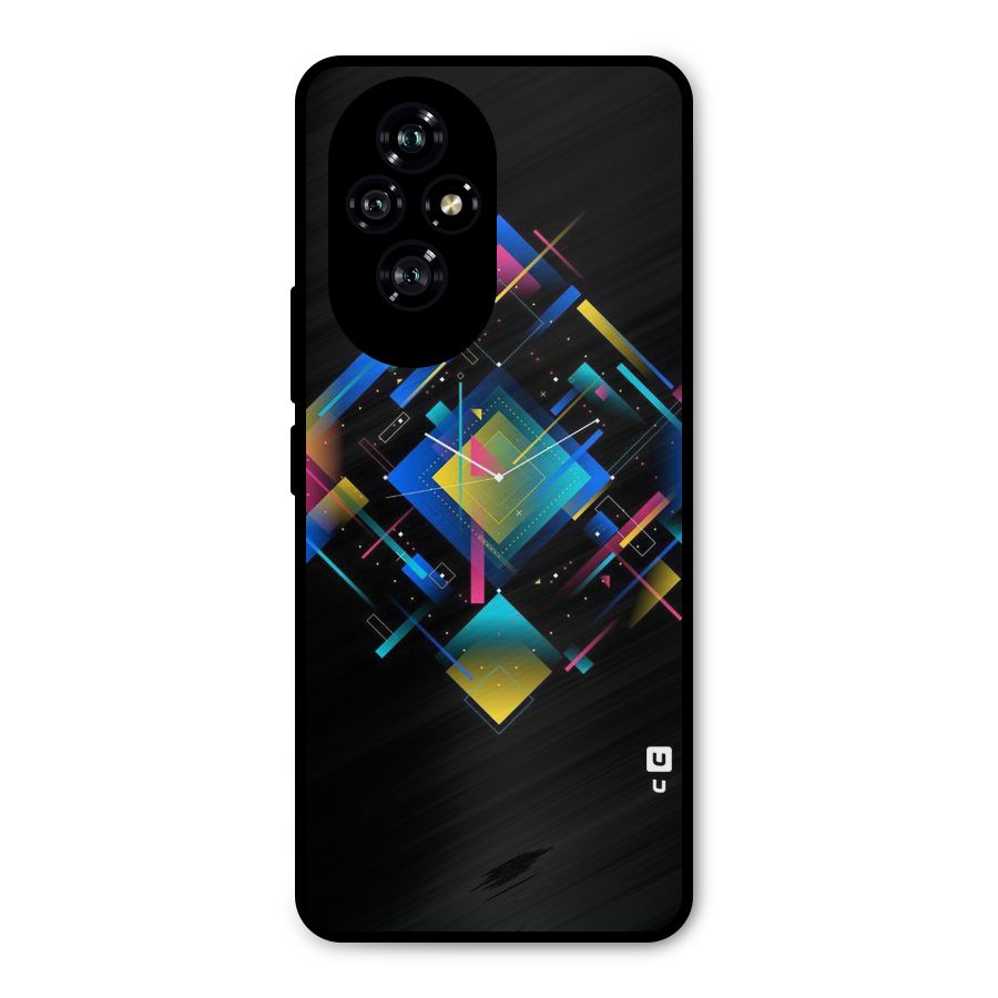 Abstract Clock Metal Back Case for Honor 200