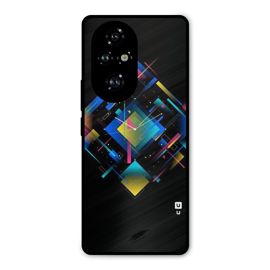 Abstract Clock Metal Back Case for Honor 200 Pro