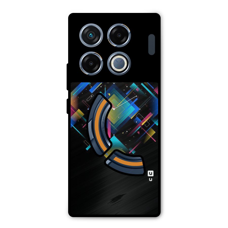 Abstract Clock Metal Back Case for Infinix GT 20 Pro
