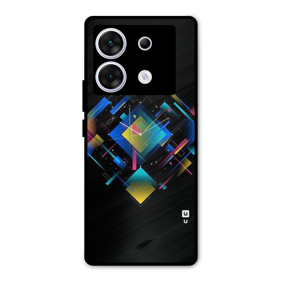 Abstract Clock Metal Back Case for Infinix Zero 30 5G