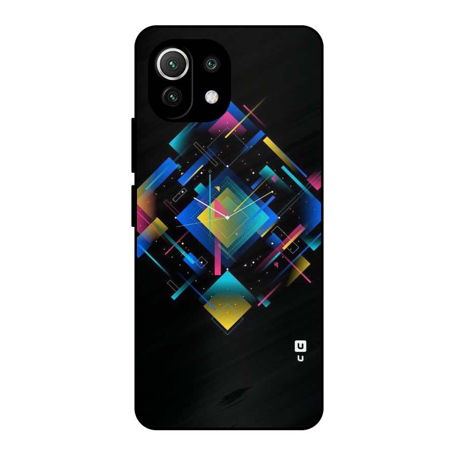 Abstract Clock Metal Back Case for Mi 11 Lite NE 5G